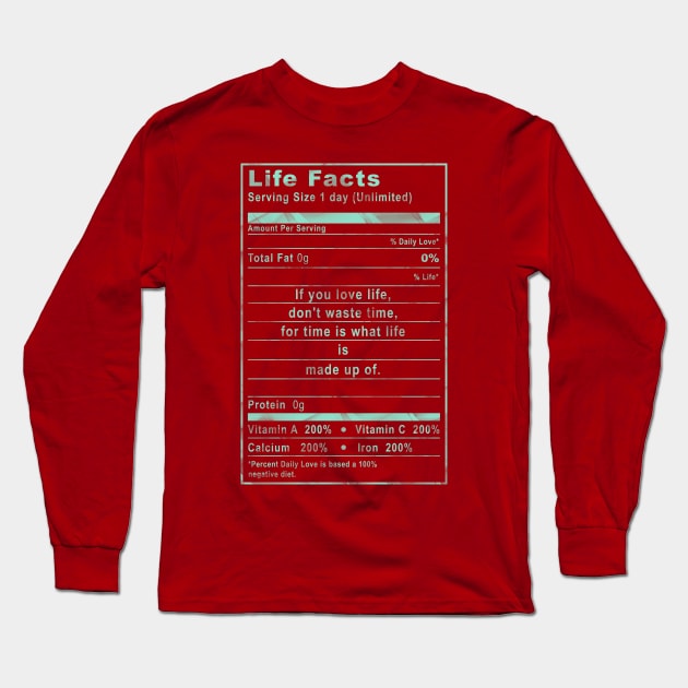 Life Facts Long Sleeve T-Shirt by opawapo